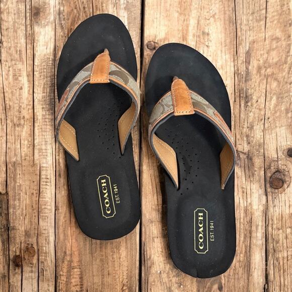 COACH Flip Flops Size 6 - Picture 2 of 6